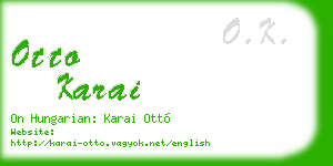 otto karai business card